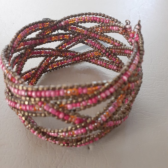 AVENUE 2 Seed Bead Cuff Bracelets Plus Size XL NWT - Picture 5 of 7